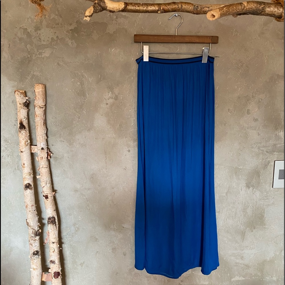 Zara silky blue maxi skirt - Picture 4 of 7